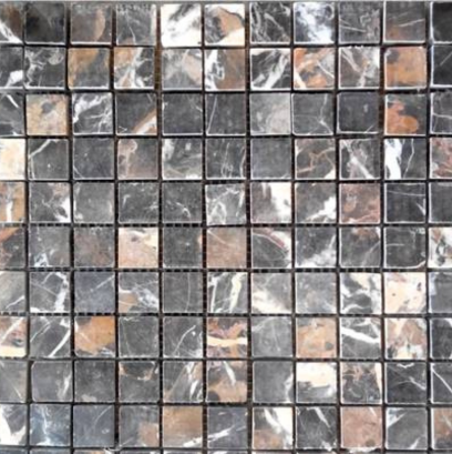 black and gold marble mosaic