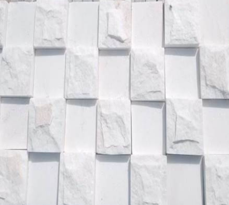 crystal white quartzite mosaic