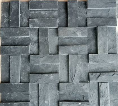 dark grey stone mosaic size 30x30 cm