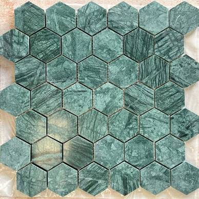 green serpentine stone mosaic