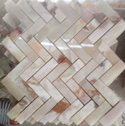 multi white onyx mosaic