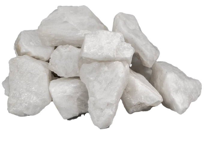 super white quartz split face